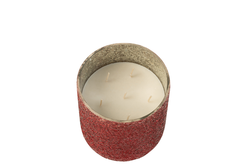 J-LINE SCENTED CANDLE LUXURIA RED LARGE - 80 HOURS