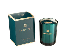 J-LINE SCENTED CANDLE EXCELLENT WHITE TEA PETROL SMALL - 50 HOURS