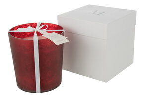 J-LINE SCENTED CANDLE DELUXE GLASS RED LARGE - 140 HOURS