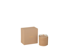 J-LINE SCENTED CANDLE LEATHER BROWN – 40 HOURS