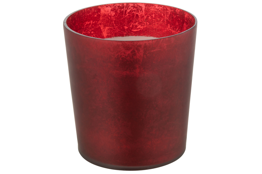 J-LINE SCENTED CANDLE DELUXE GLASS RED LARGE - 140 HOURS