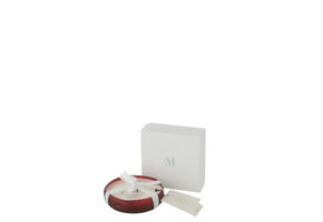 J-LINE SCENTED CANDLE LIVIA GLASS RED SMALL - 15 HOURS