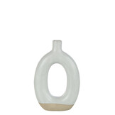 J-LINE VAZE CIRCLE – PORSELEIN WIT/BEIGE LARGE