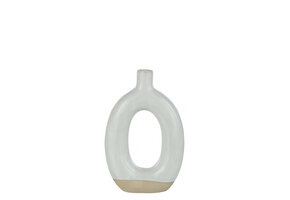 J-LINE VAZE CIRCLE – PORSELEIN WIT/BEIGE LARGE