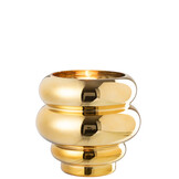 J-LINE THEELICHTHOUDER/VAAS CLÉA – GLAS GOUD