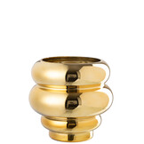 J-LINE THEELICHTHOUDER/VAAS CLÉA – GLAS GOUD