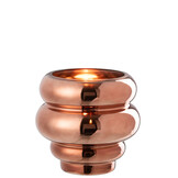 J-LINE THEELICHTHOUDER/VAAS CLÉA – GLAS BRUIN