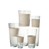 J-LINE VAZE DELPH – GLAS TRANSPARANT/BEIGE EXTRA GROOT