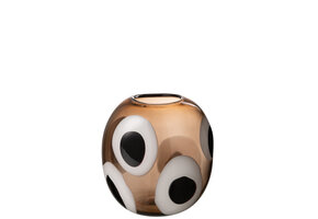 J-LINE VAZE IZZY – GLAS WIT/BRUIN KLEIN