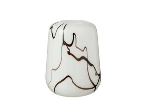 J-LINE VAZE SMOKE EFFECT SMAL – GLAS WIT/ZWART
