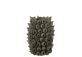 J-LINE VAAS ANEMONE HOOG PORSELEIN GROEN LARGE