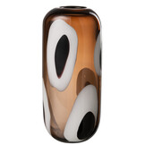 J-LINE VAZE IZZY – GLAS WIT/BRUIN GROOT