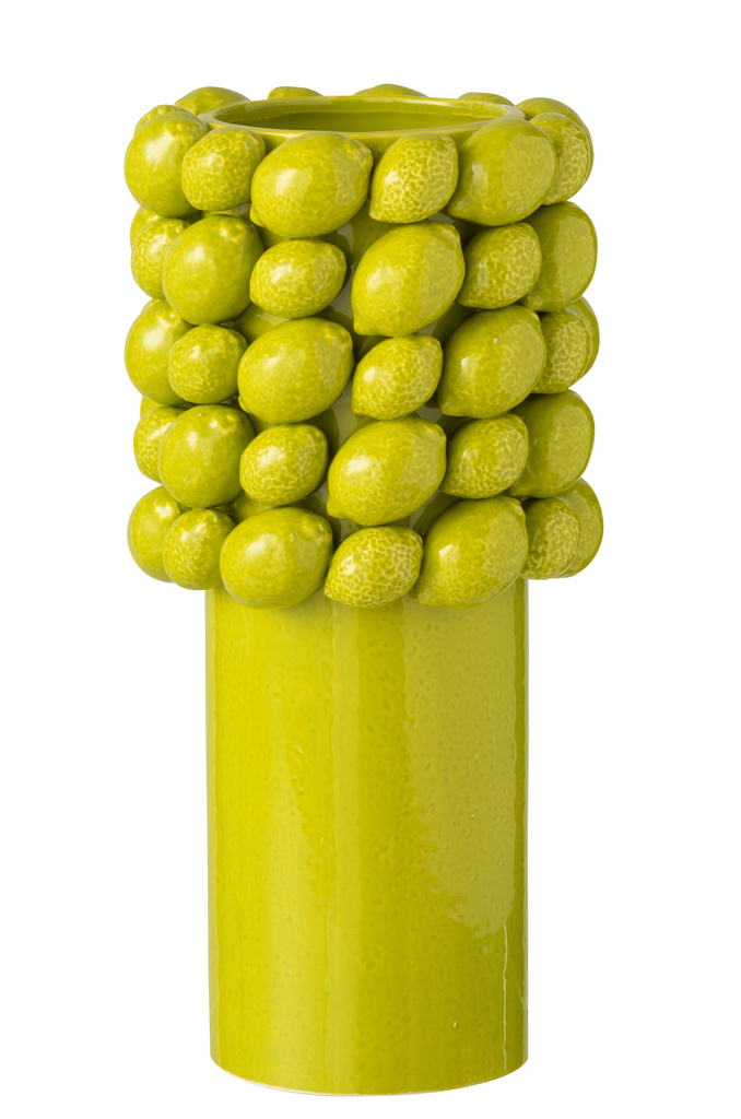 J-LINE VAAS LIMES KERAMIEK GROEN LARGE