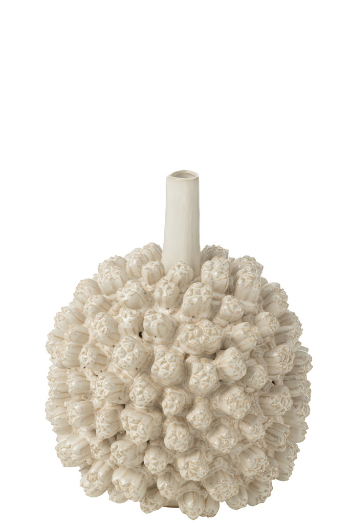 J-LINE VAAS SAKI KERAMIEK WIT LARGE