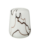 J-LINE VAZE SMOKE EFFECT SMAL – GLAS WIT/ZWART