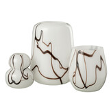 J-LINE VAZE SMOKE EFFECT SMAL – GLAS WIT/ZWART