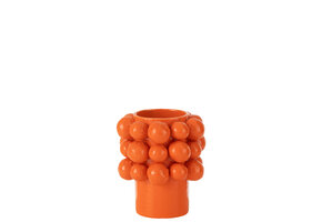 J-LINE VAAS ORANGES KERAMIEK ORANJE SMALL
