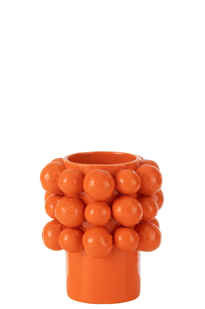 J-LINE VAAS ORANGES KERAMIEK ORANJE SMALL