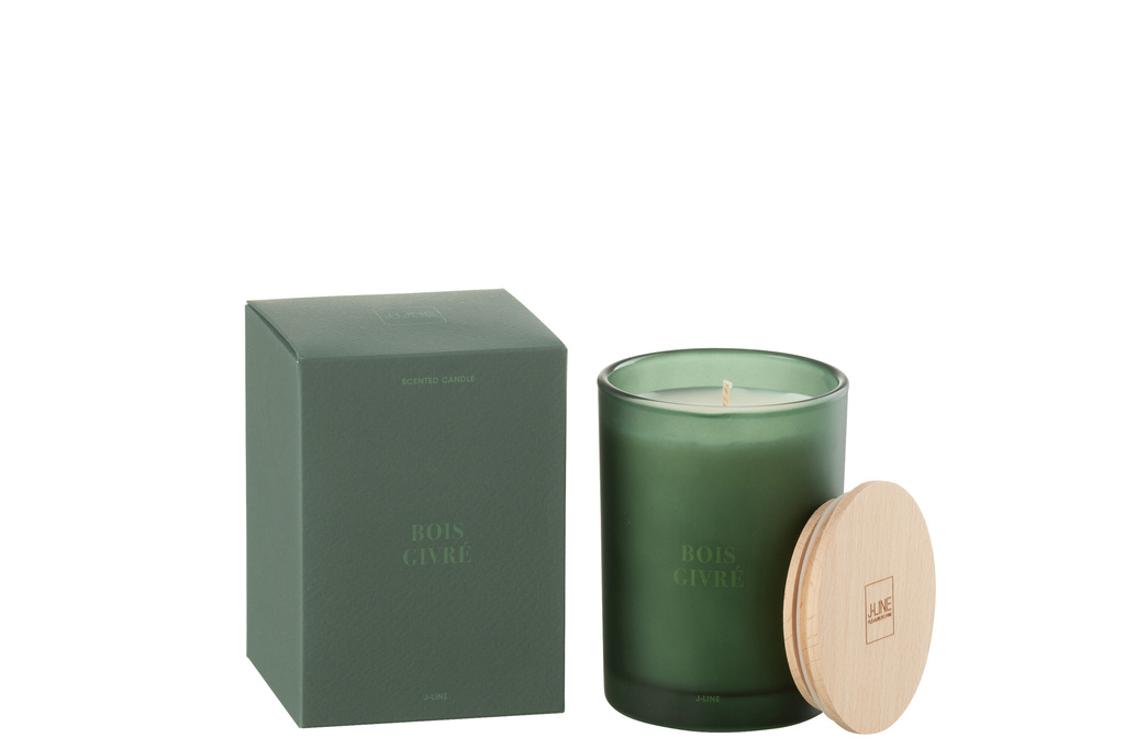 J-LINE SCENTED CANDLE ACCORDS ESSENTIELS BOIS GIVRÉ - 38 HOURS