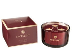 J-LINE SCENTED CANDLE EXCELLENT ROSE CHAMPAGNE WINE RED LARGE-40U