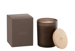 J-LINE SCENTED CANDLE ACCORDS ESSENTIELS VANILLE GOURMANDE BRUIN 52H