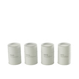 J-LINE SCENTED CANDLE QUOTE ENGLISH-FRENCH WHITE 55H SET VAN 4 STUKS