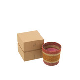 J-LINE SCENTED CANDLE BASKET WAX BURGUNDY SMALL - 45 HOURS