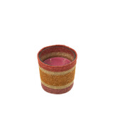 J-LINE SCENTED CANDLE BASKET WAX BURGUNDY SMALL - 45 HOURS