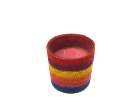 J-Line Geurkaars Basket Wax Rainbow Klein - 45H