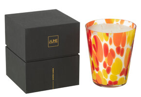 J-LINE SCENTED CANDLE NOA RED/YELLOW LARGE - 95 HOURS