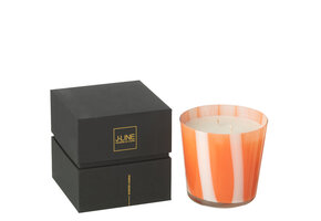 J-LINE SCENTED CANDLE NOA LINES ORANGE SMALL - 50 HOURS