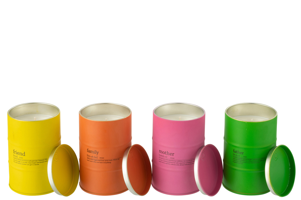 J-Line Geurkaars Family Quote Engels-Frans Mix - 50H (Set van 4)