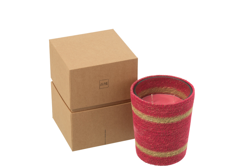 J-Line Geurkaars Basket Wax Fuchsia Medium - 55H