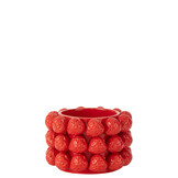 J-LINE BLOEMPOT STRAWBERRIES – KERAMIEK ROOD MEDIUM