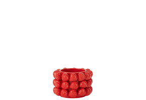 J-LINE BLOEMPOT STRAWBERRIES – KERAMIEK ROOD SMALL