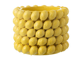 J-LINE BLOEMPOT LEMONS – KERAMIEK GEEL EXTRA LARGE
