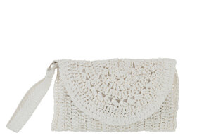 J-LINE CLUTCH BAG MET STRAP – PAPIER WIT