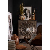 J-LINE KUSSEN KWASTJES VIERKANT LEDER COGNAC