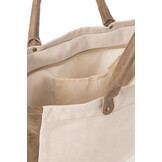 J-LINE STRANDTAS MET KORTE HANDVATTEN – TEXTIEL BEIGE