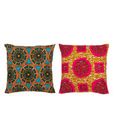 J-LINE KUSSEN PATROON RONDEN STOF MIX (SET VAN 2)