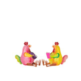 J-Line Zittende Haan IJzer Mix (Set van 2)