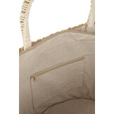 J-LINE STRANDTAS KWASTJES & SCHELPEN – ZEEGRAS NATUREL/BLAUW