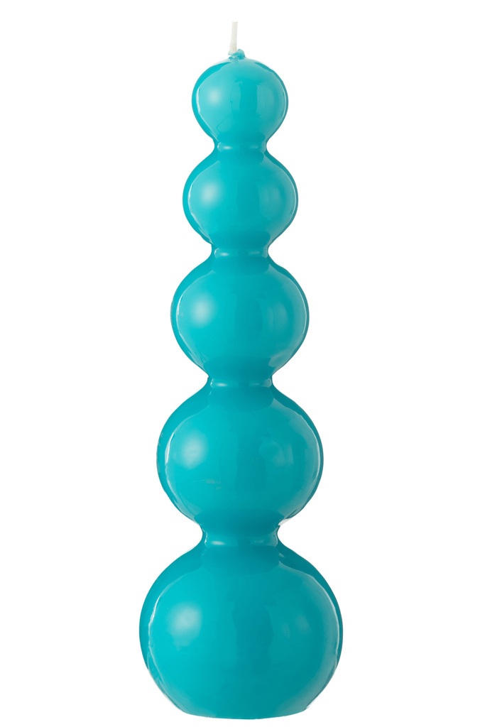 J-Line Kaars Kalebasvormig Azuur - 25H