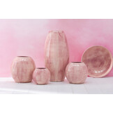 J-LINE BLOEMPOT HANDGESCHILDERD KERAMIEK ROZE LARGE