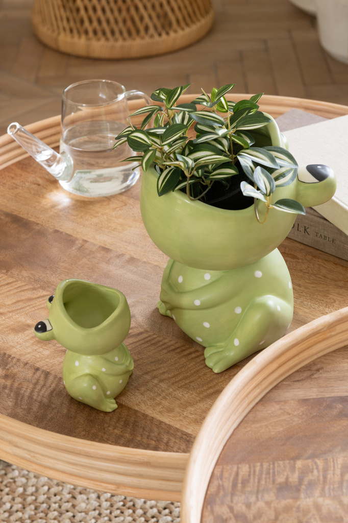 J-Line Tradescantia in Pot Kunstplant Groen/Wit