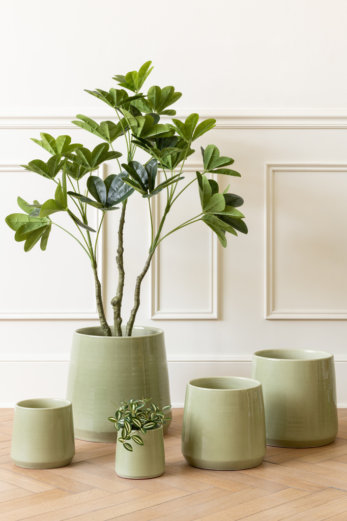 J-Line Tradescantia in Pot Kunstplant Groen/Wit