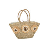 J-LINE STRANDTAS ZONNEBLOEMEN & SCHELPEN – ZEEGRAS NATUREL