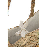 J-LINE STRANDTAS ZONNEBLOEMEN & SCHELPEN – ZEEGRAS NATUREL