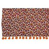J-LINE PLAID / STRANDMAT BLOEMEN KATOEN ORANJE