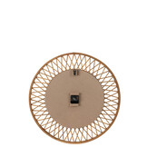 J-LINE WANDKLOK WONDER RATTAN/PLYWOOD NATURAL/WHITE LARGE